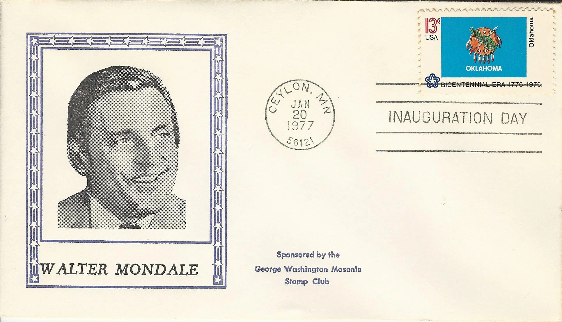 Inauguration VP Walter Mondale Postmark #1: Washington, DC&hellip;